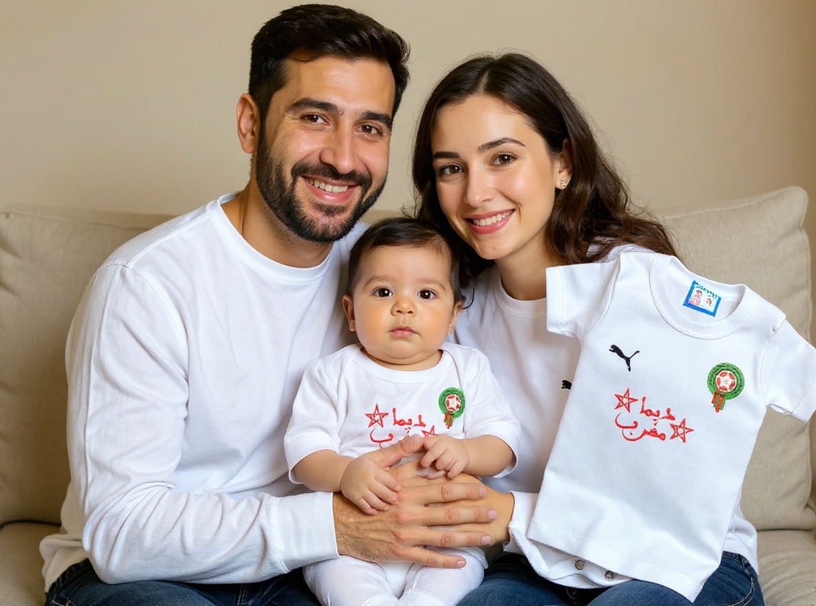 🇲🇦 طاقم الرضيع بشعار المنتخب المغربي - الصورة 3